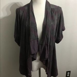 Splendid open front purple sweater